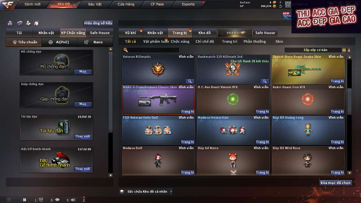 shop acc cf uy tin gia re